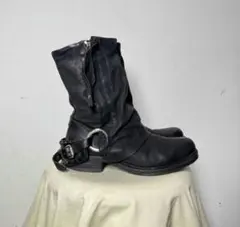 ヴィンテージ ブーツ Distressed Punk Biker Boots - メルカリ