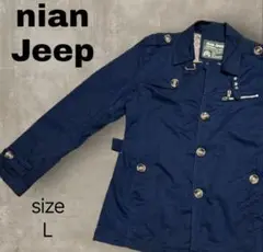 【nian Jeep】ミリタリー風ジャケット　L ネイビー