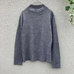 【un Jardin...en plus】ボトルネックニット ウール混 グレー