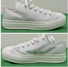 CONVERSE ALL STAR 厚底 スニーカー ホワイト 24cmのサムネイル