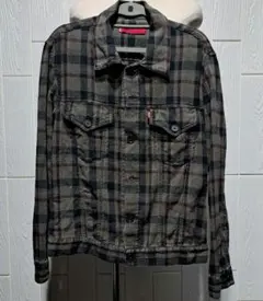 Levi's グレー系チェック ネルシャツ Mサイズ