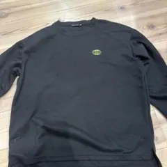 黒のロゴ刺繍長袖Tシャツ