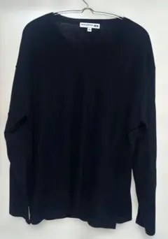 ユニクロ　イネス　コットンカシミヤVネックセーター　ブラック　L