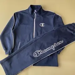 Championジャージ上下セット150キッズネイビー セットアップスポーツ