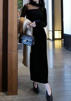 anuans シアーコンビタイトワンピース サイズ2