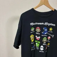 Super Mario スーパーマリオ 2XL Tシャツ ブラック 任天堂