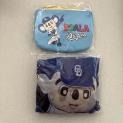 中日ドラゴンズ ドアラ ガチャガチャポーチ2点セット