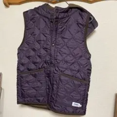 ARMEN キルティングダウンベスト パープル