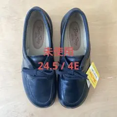 Bon Step 5631 黒 革靴 24.5 4E 外反母趾のサムネイル