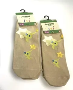 新品　Pikmin ピクミン　靴下　ソックス 23-25cm 2足　ベージュのサムネイル