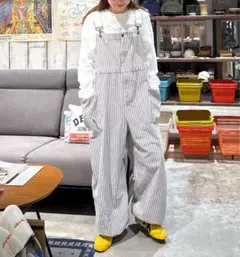 ニコアンド　てぃらチノワークサロペット　てぃらさんプロデュース　M