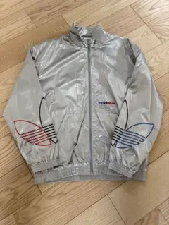 adidas シルバー ジャージ 上下セットアップ2XO