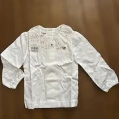 familiar フリル付きシャツ 90サイズ ホワイト