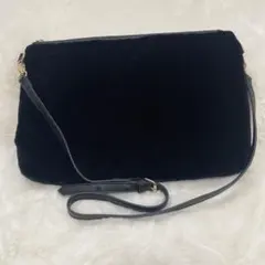 A4サイズ　アズールバイ　マウジー　2WAY もこもこ ショルダーバッグ 黒