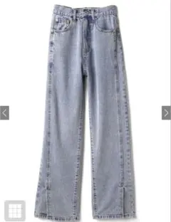 GRL フロントスリットハイウエストデニムパンツ［Cu300］