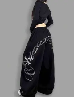 SHEIN スウェットパンツ ラメパンツ ストーンパンツ