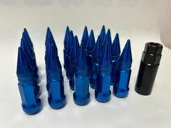 スチールスパイクデザインナット　M12　P1.5（ブルー）