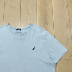 US古着Tシャツ NAUTICA ノーティカ ライトブルー 水色 XL