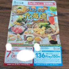しゃぶ葉 7%OFFクーポン　即日郵送！