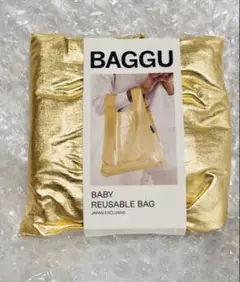 BAGGUバグー　BABY エコバッグ　メタリック　ゴールド　新品のサムネイル