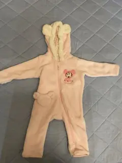 ベビー　ロンパース　上着　もこもこ　ピンク　ミニー