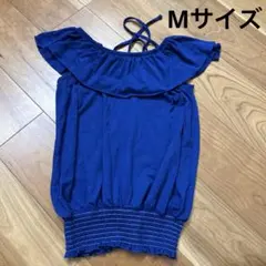 Aqua Garage ネイビー オフショルダー トップスのサムネイル