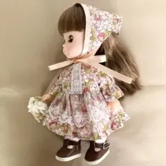 S1279メルちゃんソランちゃんハンドメイド服ワンピース パブーシカ付き