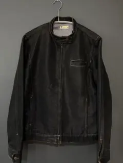 【美品】デニムジャケット ジージャン インディゴ ライダース ジップアップ