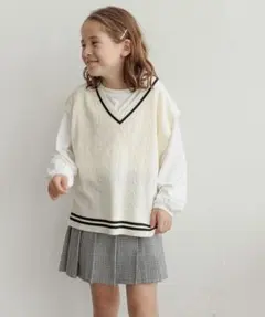 GLOBAL WORK　Vネックベストセットプルオーバー