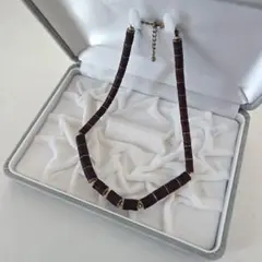 ネックレス ウッド ブラウン 茶色 ゴールド