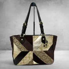 美品 COACH コーチ トートバッグ パッチワーク 9499 Y2K A4 - メルカリ