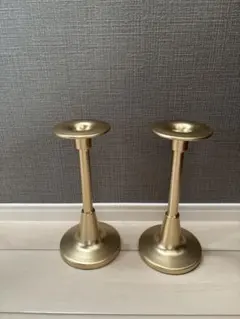 ゴールドキャンドルホルダー2個セット
