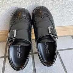 美品！UNITED ARROWS ブラックレザー フォーマルシューズ　17センチ