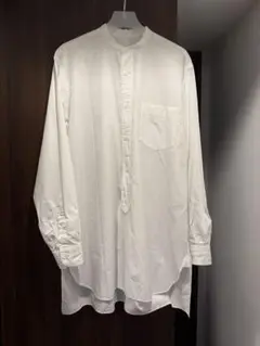 【美品】COMOLI バンドカラーシャツ サイズ2 ホワイト長袖 コモリ