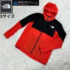 ザノースフェイス✨フード付ナイロンパーカー レッド Sサイズ