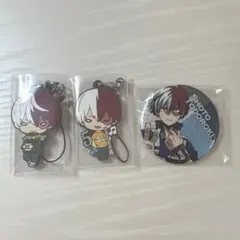 【ヒロアカ】轟焦凍　にとたん　ラバーストラップ　缶バッジ