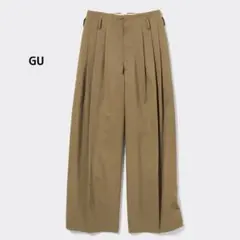 新品 GU タックワイドパンツ beautiful people S ブラウン