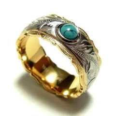 ハワイアンジュエリー リング ターコイズ ホヌ プルメリア