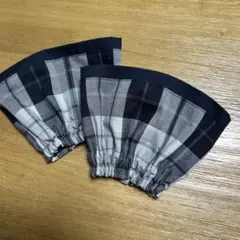 ハンドメイド　アームカバー　格子柄