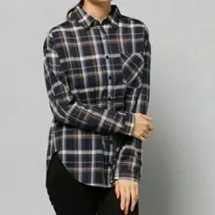 AZUL新品未使用タグ付き先染めチェックシャツ長袖ビッグシャツ