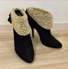 ダイアナ　ファー付きブーティ　23．5センチ