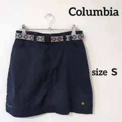 Columbia　ネイビースカート　アウトドア　トレッキング　Ｓ　 ベルト付き