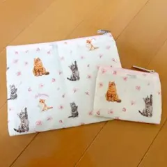 レスポートサック×マキア　猫×桜柄　キュートポーチセット　未使用