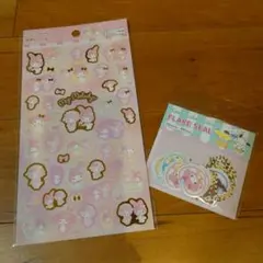 サンリオ　箔押しシール& フレークシールセット