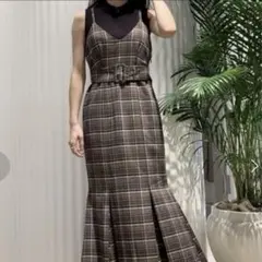 snidel ウエストベルトマーメイドワンピース 秋冬