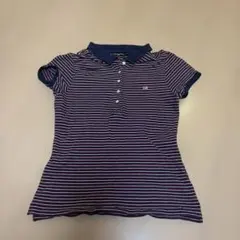 Polo Jeans Co. ネイビーとレッドのストライプポロシャツ Mサイズ