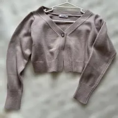 SNIDEL ピンク Vネック　ニット　カーディガン　セーター　クロップド