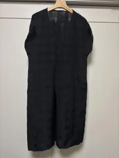 Y's ギンガムチェック　シースルー ワンピース　ブラック