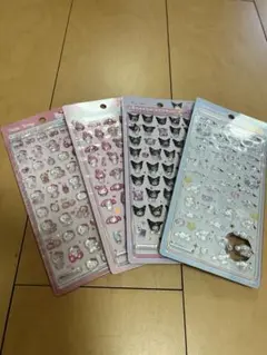 ハローキティ マイメロ クロミ シナモン ボンボンドロップシール 4枚セット