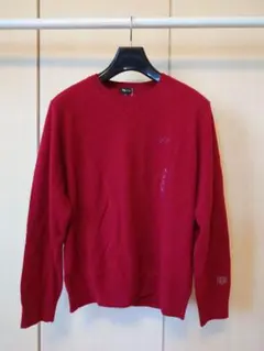KAWS WINTER カシミヤクルーネックセーター 　Lサイズ レッド